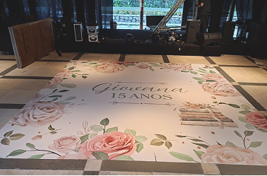 Pista de dança personalizada em evento
